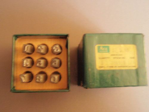 HANSON 386513 1/4&#034; Numbers PREMIER STEEL STAMPS 0 through 8 6 and 9 are the same