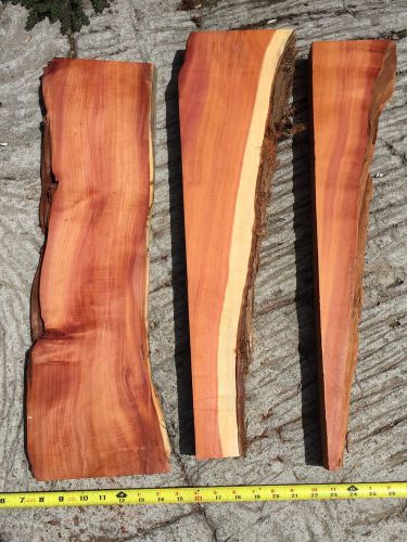 Bermuda cedar from hawaii live edge reclaimed 2 boards 24&#034;x5/8-7x1&#034; for sale