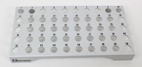 Packard aluminum vial sample rack 50 place 5067625b for sale