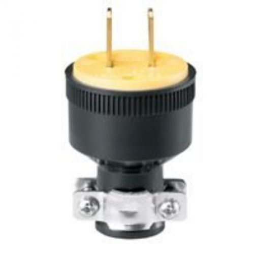 Two Wire Rubber Round Plug, Black Cooper Receptacles and Switches BP1723