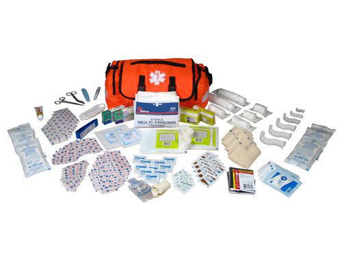 DixieGear OnCall First Aid Medical EMT Trauma Responder Kit FullyStocked, Orange