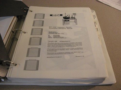 Microvision mvt 2080 inspection/review workstation operations manual for sale