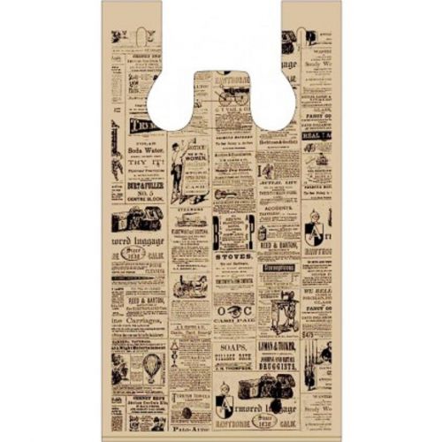 Old Fashion Newsprint plastic bags 8x5x15 (Qty 100)