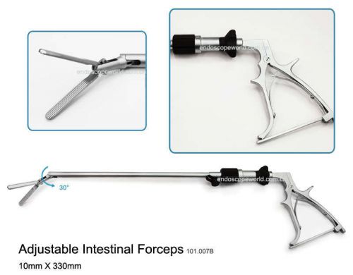 New Adjustable Intestinal Forceps 10X330mm