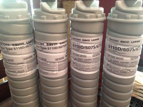 4 New Genuine RICOH SAVIN LANIER Toner Type 6110D / 6075 / 6110D   841332