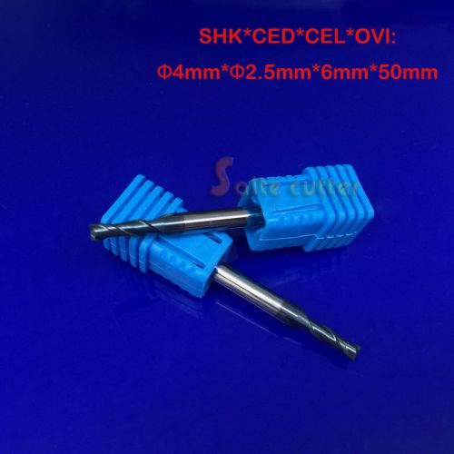 5pcs hrc55 tungsten carbide 2 flutes end mill cutters cutting 4mm x2.5mmx6mm for sale