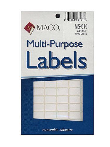 Maco Multi-Purpose Handwrite Labels rectangular 3/8 in. x 5/8 in MS610 6Packs