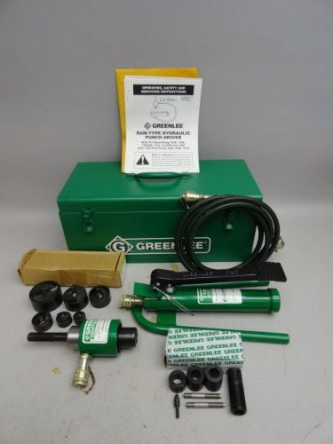 New Greenlee 7625 slug buster ram and foot pump hydraulic driver knockout kit