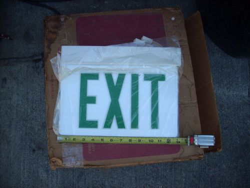 LOT OF 2 NEW EXIT LIGHTS, 2 LITHO EMERGENCY SYSTEM EXIT LIGHTS