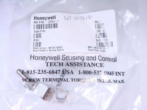 12TW1-1 Honeywell Toggle Switch DPDT 5A 125VAC 28VDC 3Pos On-Off-On MS27719-21-1