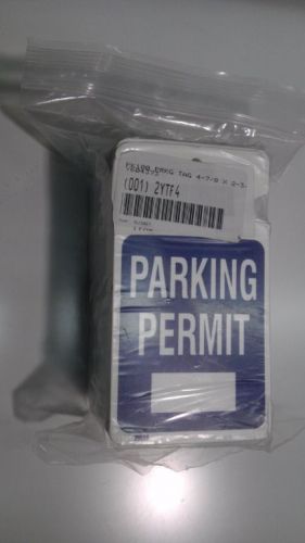 Plastic parking permit unnumbered parking tag, 2-3/4 x 4-7/8 pk 100 (m1003) for sale