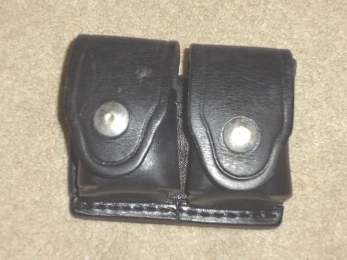 Gould &amp; goodrich b162 leather dbl speedloader pouch s&amp;w k or l frame revolver for sale