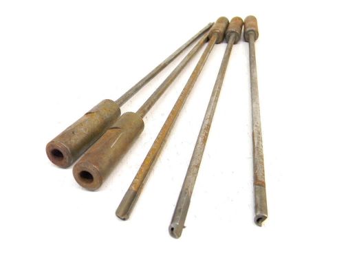 5 WELL USED CARBIDE TIPPED GUN DRILLS .312&#034; +/- Dia x .750&#034; Shank x 15.25&#034; OAL