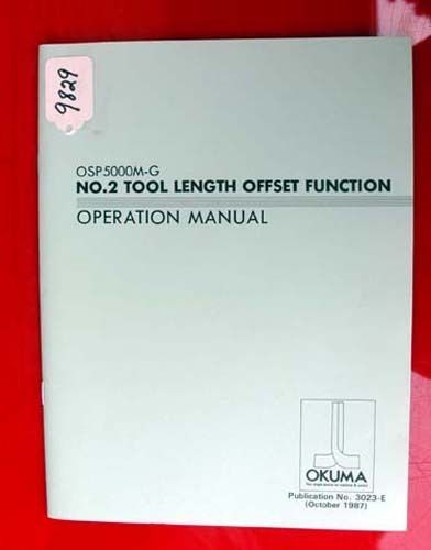 Okuma No.2 Tool Length Offset Function Oper Manual 3023-E (Inv.9829)