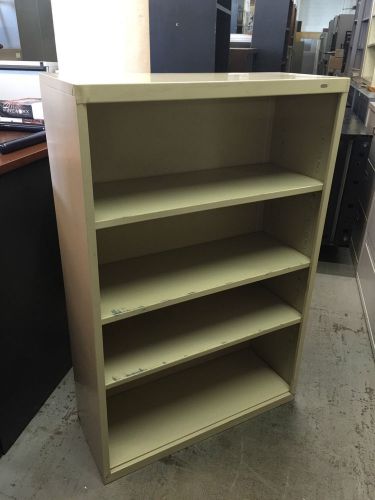 Metal bookcase by tennsco in beige color for sale