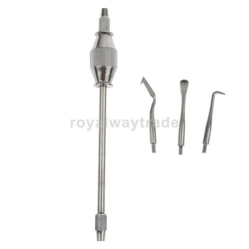1 set dental instruments crown remover instrument tool &amp; 3 attachments tips for sale