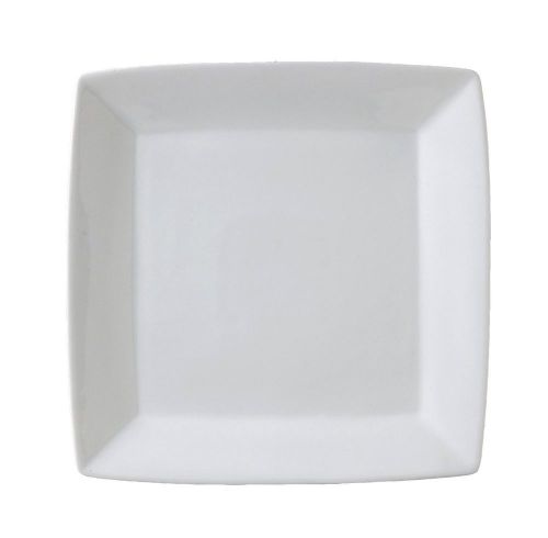 Vertex China ARG-S6P Signature Square Plate without Embossed, 6&#034; Porcelain White