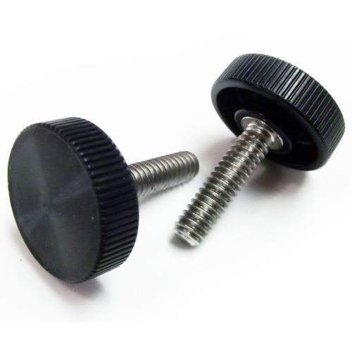 (cs-300-06) round clamping black knob with shcs stainless steel stud (used) for sale