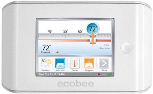 Ecobee smart thermostat 4 heat-2 cool with full color touch screen for sale