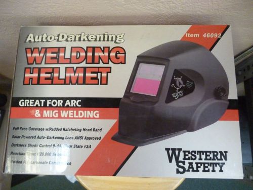 Auto darkening welding helmet western safety #46092 for sale