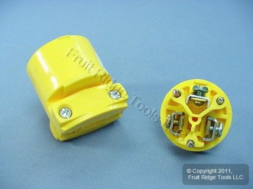 Cooper wiring yellow straight blade male plug 15a 125v nema 5-15 5-15p bulk 4867 for sale