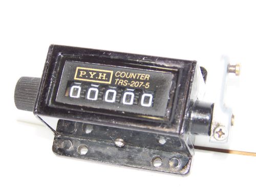 P.Y.H. TRS-207-5 ANALOG COUNTER 5 DIGIT MECHANICAL RATCHET COUNTER