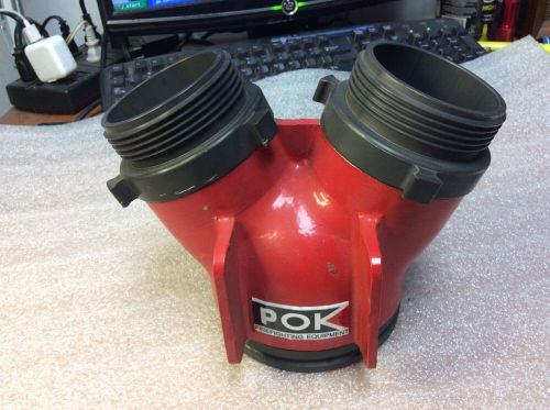 POK 2-WAY WYE VALVE 4&#034; INLET 2.5&#034; OUTLETS NEW OLD STOCK $129