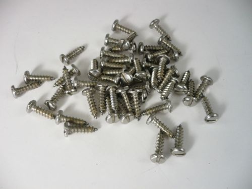 #8x1/2&#034; Pan Head Slotted Tapping Screws Stainless Steel 18-8 50PCS