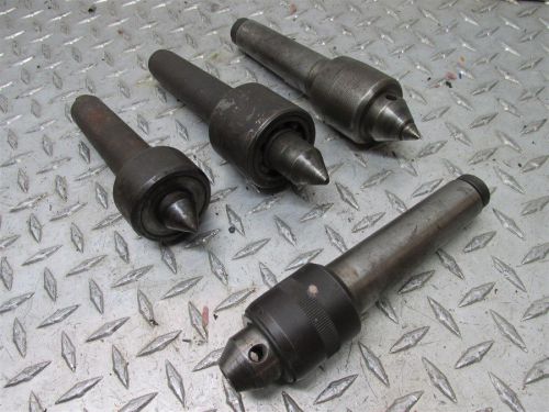 4 PIECE LOT OF LATHE TAILSTOCK CENTERS 4 MT MORSE TAPER SHANK