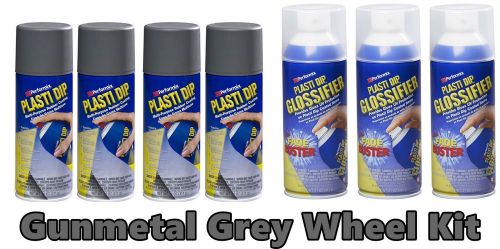 Performix plasti dip gunmetal grey wheel kit glossifier spray 11oz aerosol cans for sale