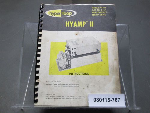 Hyper-Loop Hyamp II Instruction Manual Single Phase 400-5200-003 Original