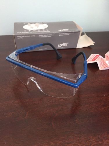 1 new UVEX Astrospec 3000 Safety Glasses Eyewear, Blue Frame, Clear Lens
