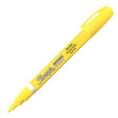 4 MARKERS: Sanford Sharpie Poster-Paint Markers Yellow Fine (35582)