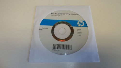 CC9: HP TFT7600 RACKMOUNT G2 KVM CONSOLE Documentation CD