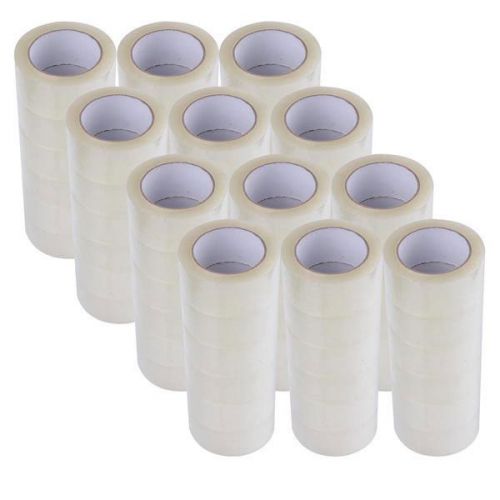 72 rolls carton sealing tape 1.77 mil 2&#034; x 110 yds clear 969 for sale