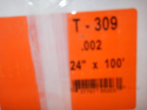 Ticronic (309) tool steel foil wrap .002&#034; x 24&#034; x 100&#039; roll (product #s55003) for sale