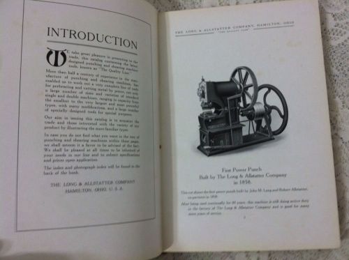 Antique Punching Shearing Machines Catalog Book sheet metal cutting 1919