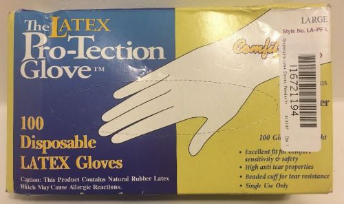 Latex 100 Count Disposable Protection Powdered Gloves. #B4