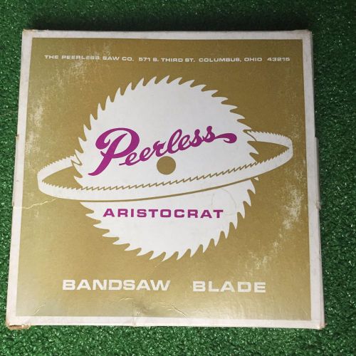 Vtg peerless aristocrat 49.5&#034; bandsaw blade 1/4&#034; 7pt wood cutting new nos for sale