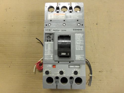 Siemens hfd6 hfd63f250 3 pole 250 amp 600 v w shunt and aux circuit breaker ua for sale