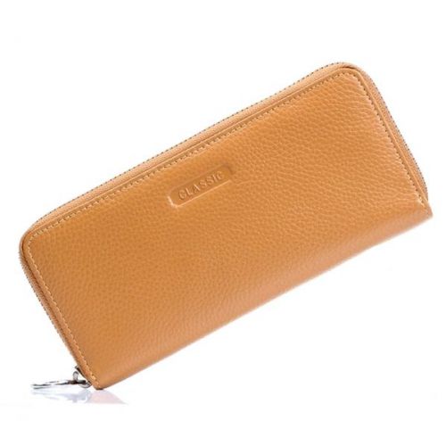 Brown Real Genuine Leather Women Wallet Carteira Carteras Coin Card Purses!