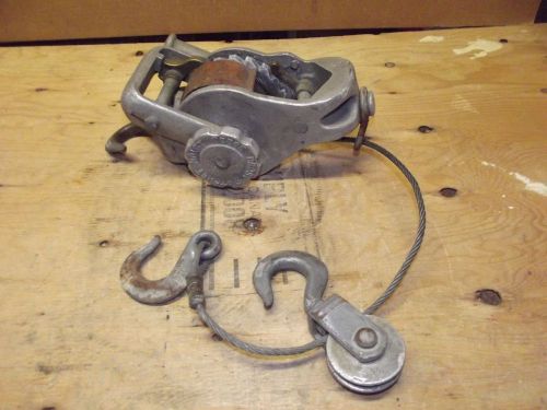 Beebe brothers cable come along ratchet hoist winch 4000 pounds 2 ton for sale