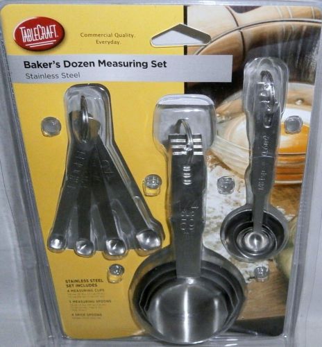 TABLECRAFT BAKERS DOZEN MEASURING SET Commercial Quality Stainless Steel