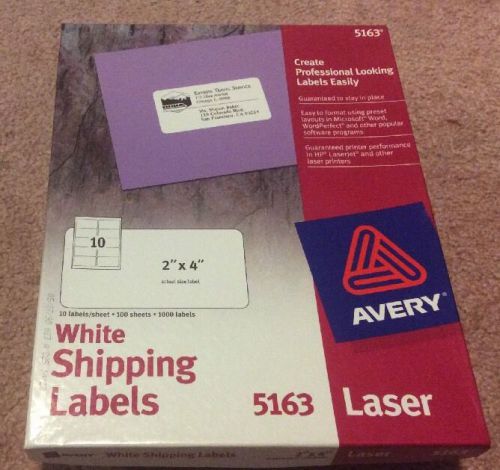 2&#034; X 4&#034; White Shipping Labels