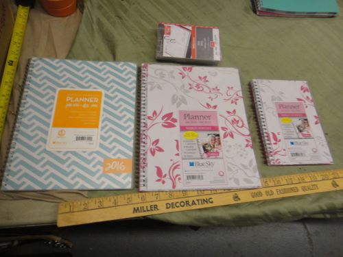 B ) Blue Sky new unused 2016 daily monthly planners, calendar refill, all seen