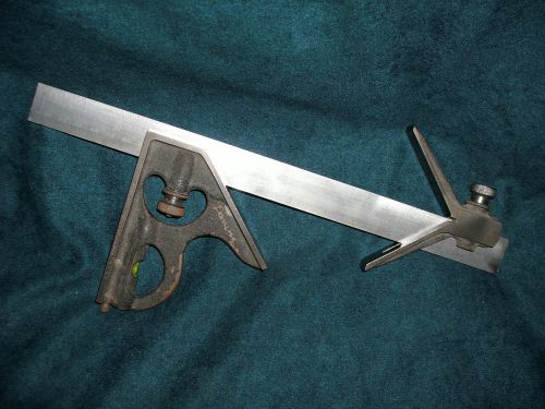Vintage Moore &amp; Wright Combination Square No. 990 Sheffield England 12&#039;&#039; Rule