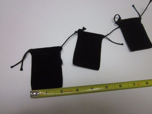lot of 3 Packing VELVET Jewelry Drawstring Gift Bag Storage POUCHES --BLACK