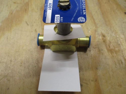 Sporlan Solenoid Valve # A3S1 1/4&#034; ODF 3/8&#034; ODM (NIB) Less Coil