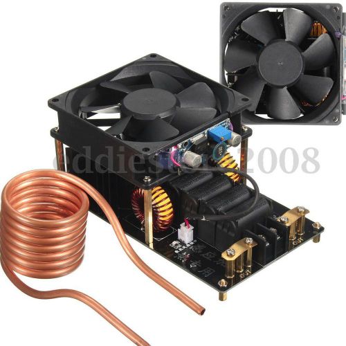 1000W ZVS 20A Induction Heating Machine Cooling Fan PCB W/ Copper Tube 12-36V