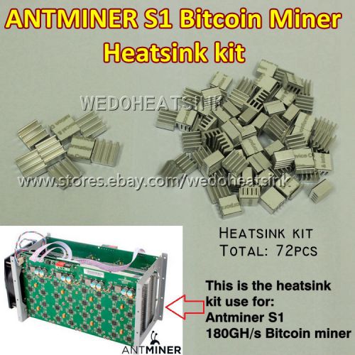 Antminer S1 Heat Sink Set Overclock Kit, Total 72pcs